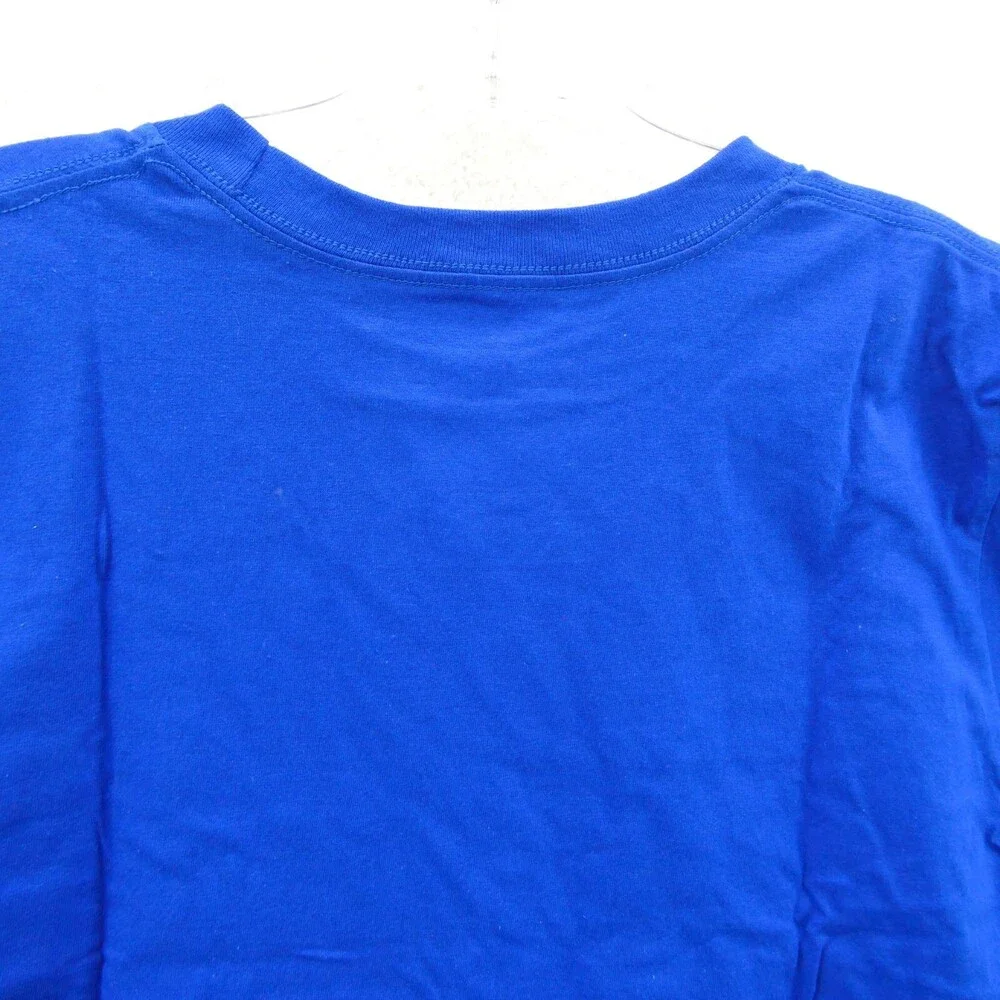 Kansas Jayhawks Shirt Men Medium Blue Knit Adidas College NCAA Crew Neck Tee New